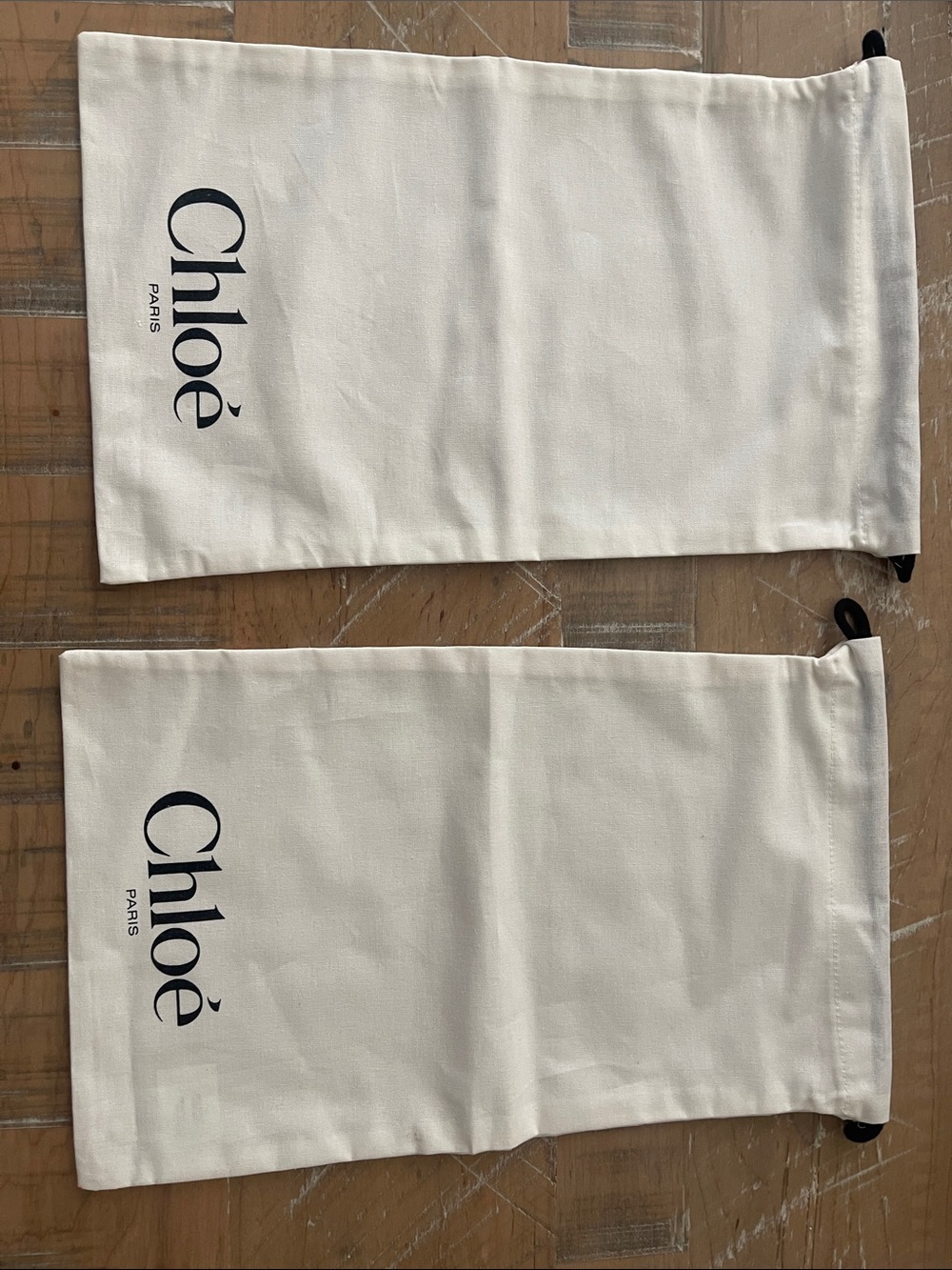 Chloé White Canvas Dust Bags (Pair)